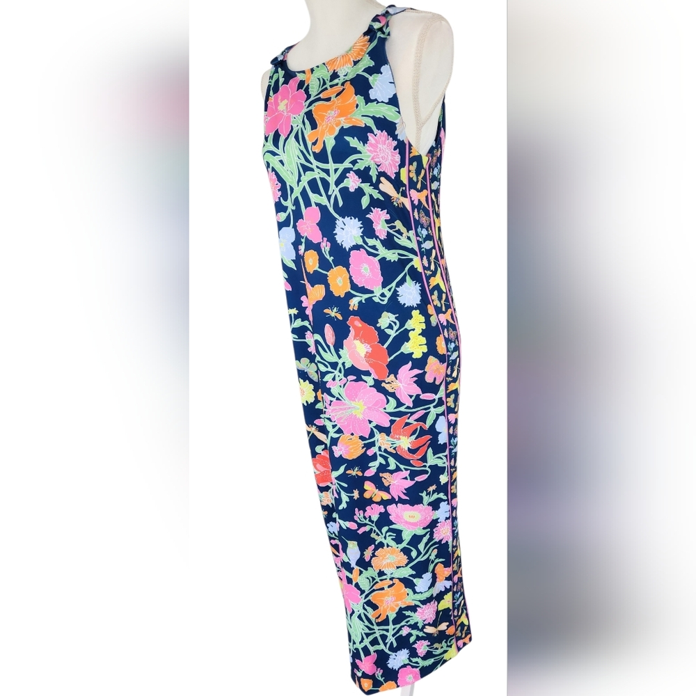Gretchen Scott Designs Navy Floral One-Piece with Contrast Button Strap - Picture 6 of 12
